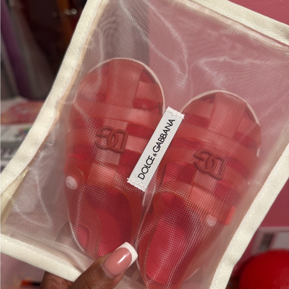 Dolce & Gabbana Vibrant Red Slides